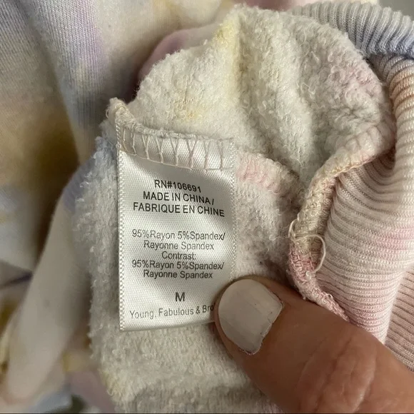 Young Fabulous & Broke Juliette Tie Dye Oversized Sweatshirt Size M - Picture 9 of 12